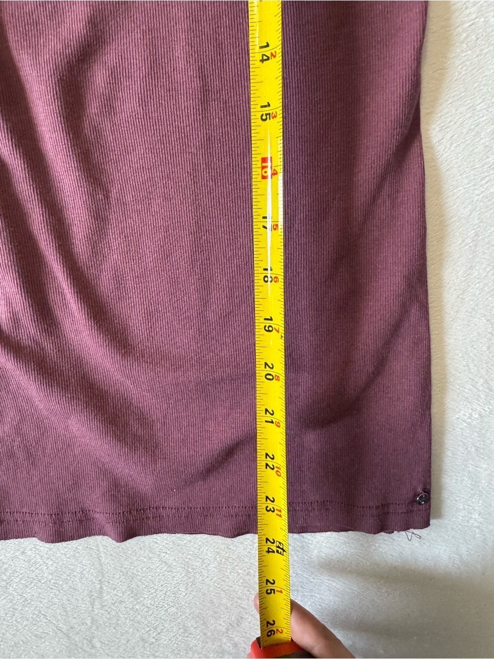 Guess Ribbed Racerback Tank - Burgundy Small - Picture 3 of 5
